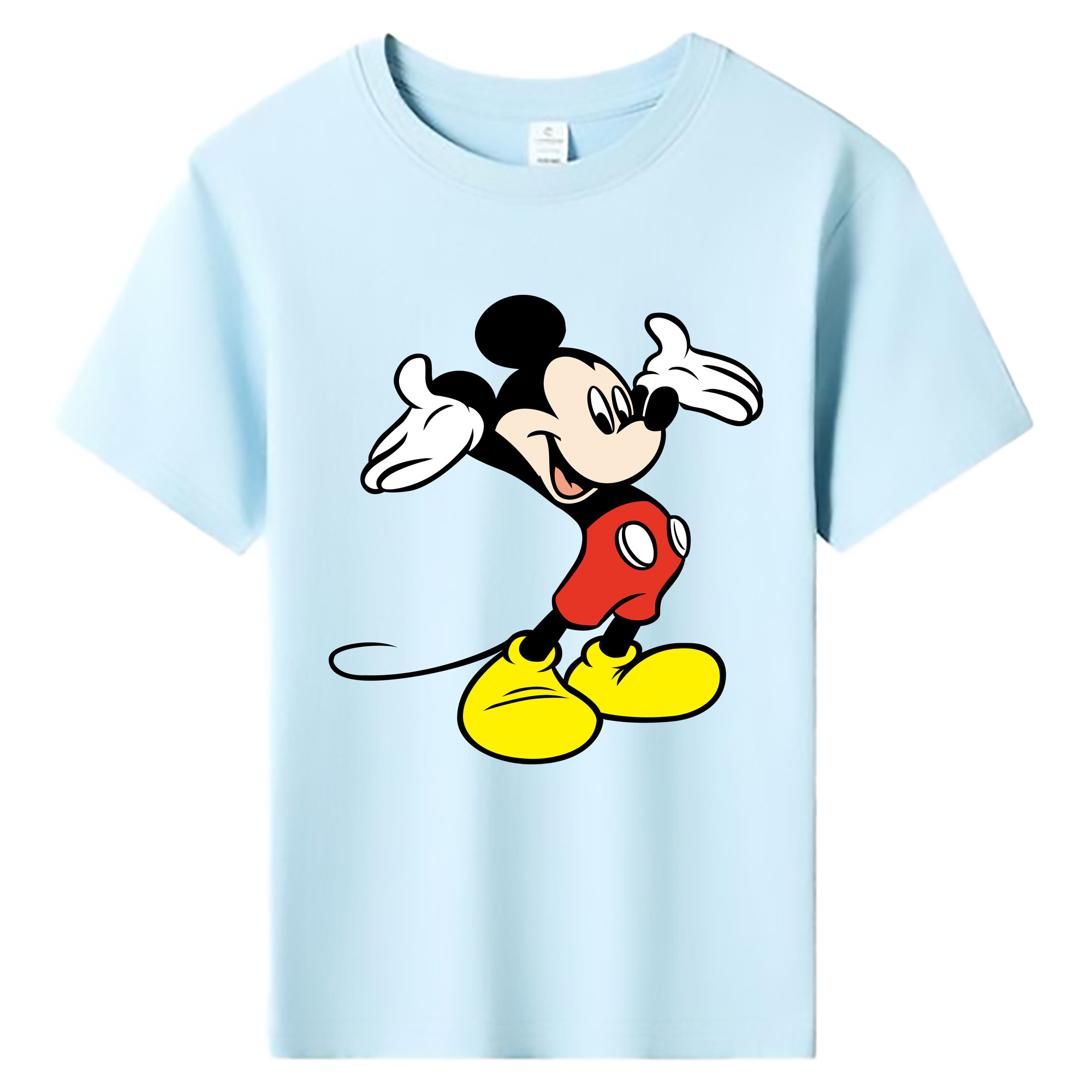 ミッキーマウス Mickey Mouse 綿100％キッズTシャツ（フロントプリント）